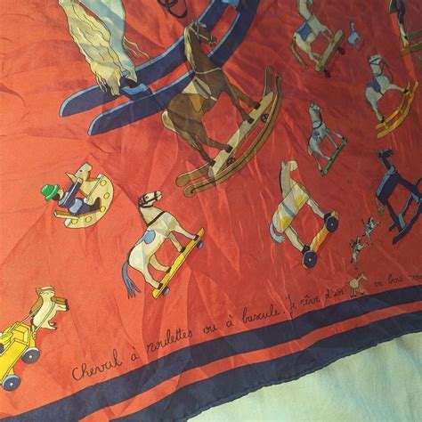 hermes rocking horse scarf|authentic hermes scarf.